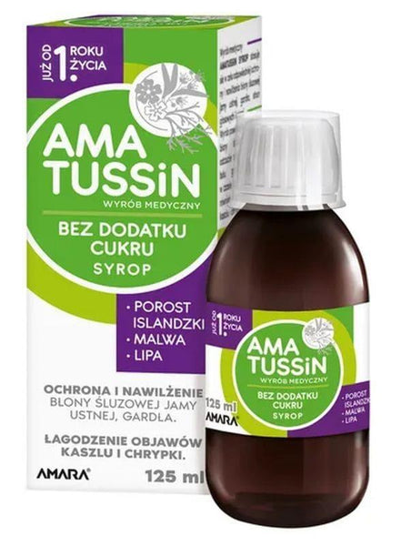 AMARA Amatussin syrup soothing cough and hoarseness UK