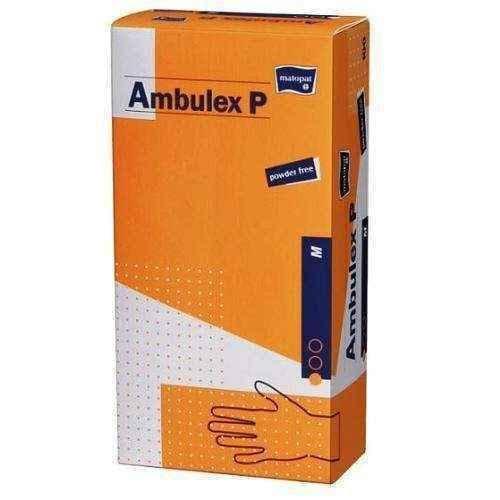 Ambulex latex gloves, non-sterile powder free size M x 100 pieces UK