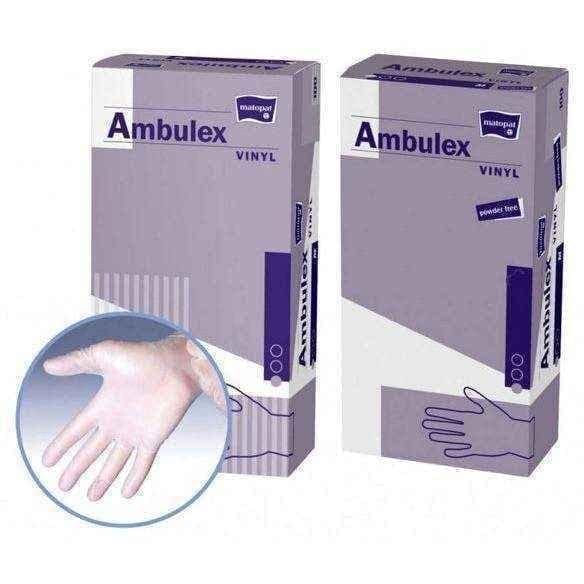 Ambulex Vinyl gloves powdered non sterile size of M x 100 pieces UK