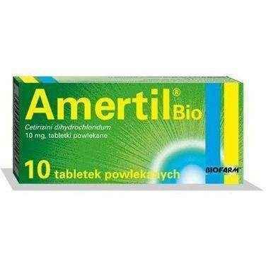AMERTIL Bio 0.01 x 10 tablets 12+ hay fever, allergic reaction symptoms UK