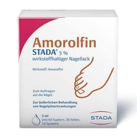 AMOROLFINE nail lacquer STADA 5% medicated fungal diseases UK