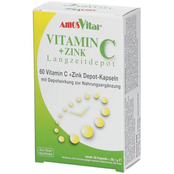 AmosVital® Vitamin C+Zinc Depot Capsules UK