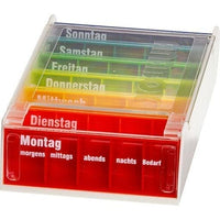 Anabox weekly pill organiser - rainbow UK