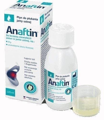 Anaftin liquid mouthwash 120ml, stomatitis treatment UK