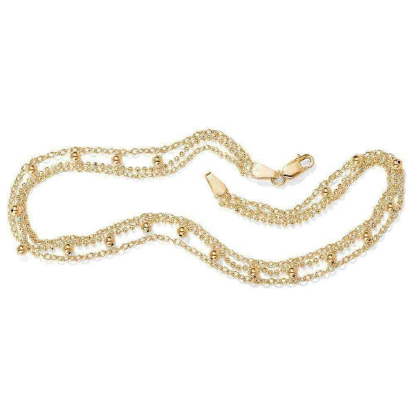 Anklet jewelry - Gold over Silver Anklet UK