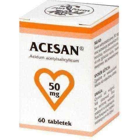 Antiplatelet drugs - ACESAN 50mg x 63 tablets UK