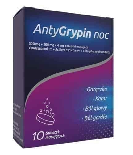 AntyGrypin Night x 10 effervescent tablets UK