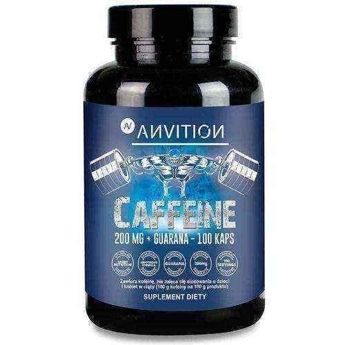 Anvition Caffeine + 200 mg x 100 capsules Guarana UK