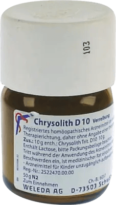 Any guilt or stress, CHRYSOLITE D 10 Trituration UK