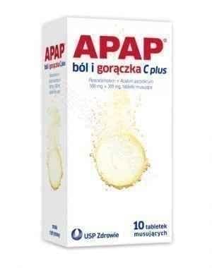 APAP Pain and fever C plus x 10 effervescent tablets UK