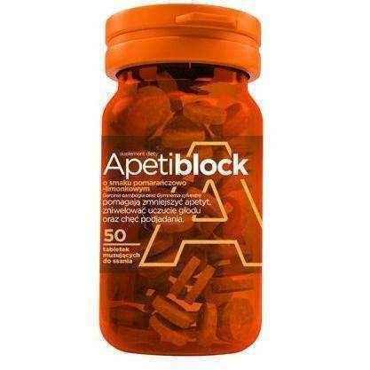 Apetiblock orange-lime x 50 effervescent tablets for sucking, best appetite suppressant pills UK