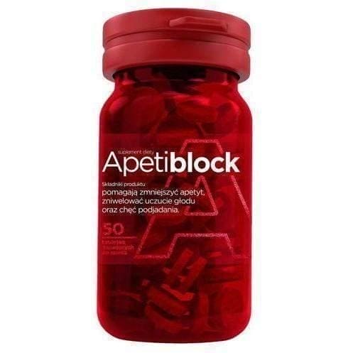 Apetiblock x 50 effervescent tablets for sucking - educing appetite and food intake UK