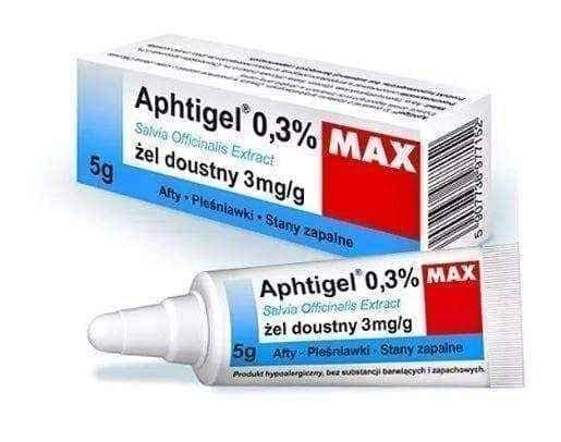 APHTIGEL MAX 0.3% oral care gel 5g UK