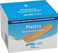 Apteo Care waterproof plasters 72mm x 19mm x 100 pieces UK