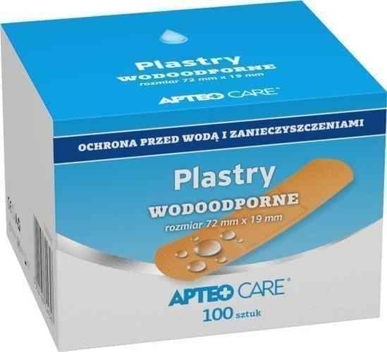Apteo Care waterproof plasters 72mm x 19mm x 100 pieces UK