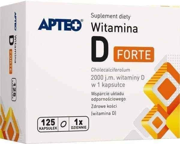 APTEO Vitamin D Forte 2000j.mx 125 capsules UK