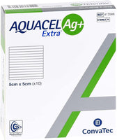 AQUACEL dressing Ag+ Extra 5x5 cm compresses UK