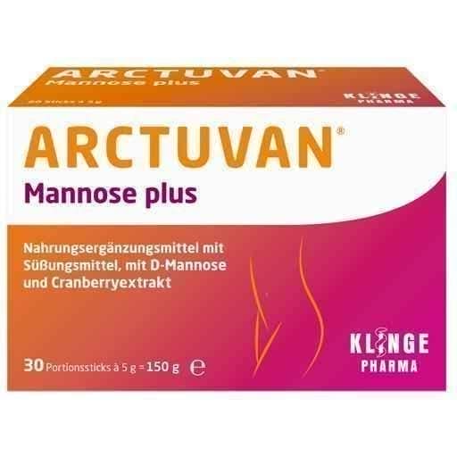 ARCTUVAN Mannose plus sticks 30X5 g D-Mannose, Cranberry Extract UK