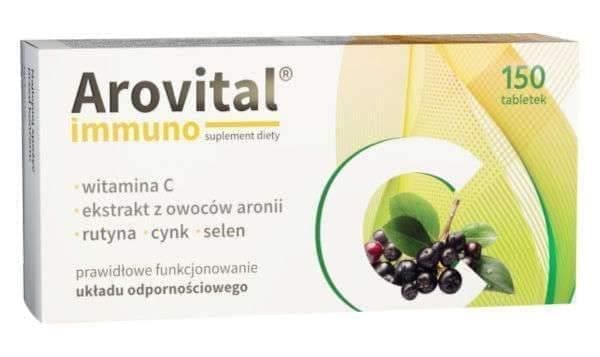 Arovital Immuno chokeberry, vitamin C, zinc, selenium UK