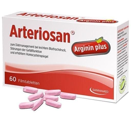 ARTERIOSAN Arginin Plus, vascular disorders, circulatory disorder, arteriosclerosis UK
