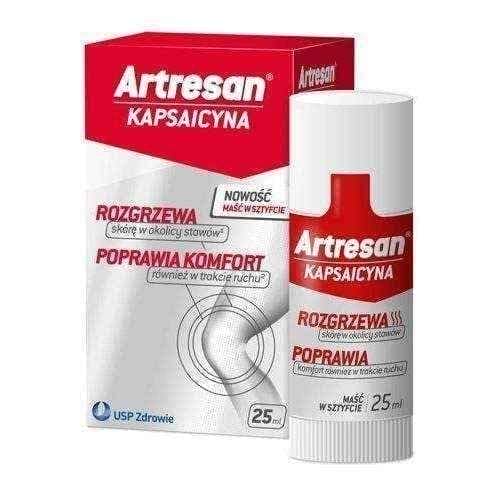 Artresan efekt.Artresan Capsicin Ointment 25ml, stick UK