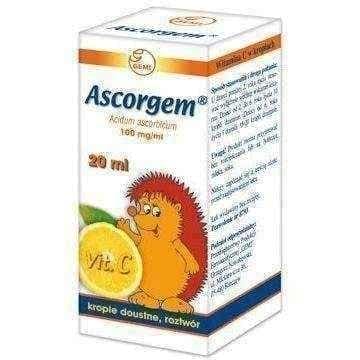 Ascorbic acid vitamin C ASCORGEM drops 20ml, Children from 2 years of age UK