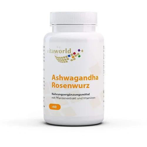 ASHWAGANDHA, rhodiola rosea, Complex Capsules UK