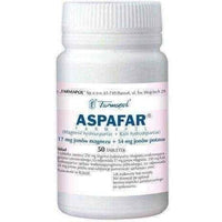 ASPAFAR x 50 tablets, magnesium and potassium UK