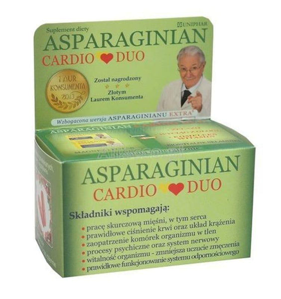 Aspartate (Asparaginian)CardioDuo, magnesium and potassium supplements UK