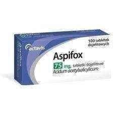 ASPIFOX 75mg x 100 tablets ASPIFOX is responsible for the preparation block platelet thrombosis, blood clot UK