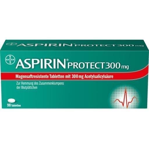 ASPIRIN Protect 300 mg, heart attack, gastric juice tablets UK