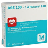 ASS 100-1A Pharma TAH, blood thinners, Prevent blood clots, aspirin thins blood UK