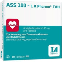 ASS 100-1A Pharma TAH, blood thinners, Prevent blood clots, aspirin thins blood UK