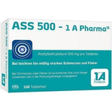 ASS 500-1A pharmaceutical, acetylsalicylic acid tablets UK