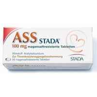 ASS STADA 100 mg gastro-resistant tablets 50 St reduce the risk of blood clots UK