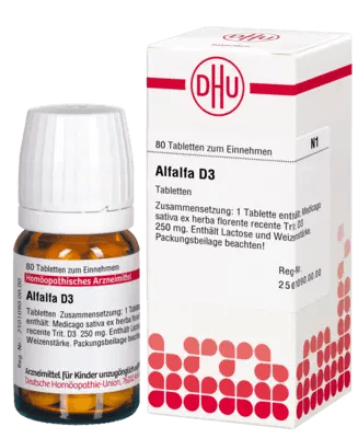 Asthma, osteoarthritis, rheumatoid arthritis, diabetes, upset stomach, ALFALFA D 3 tablets UK
