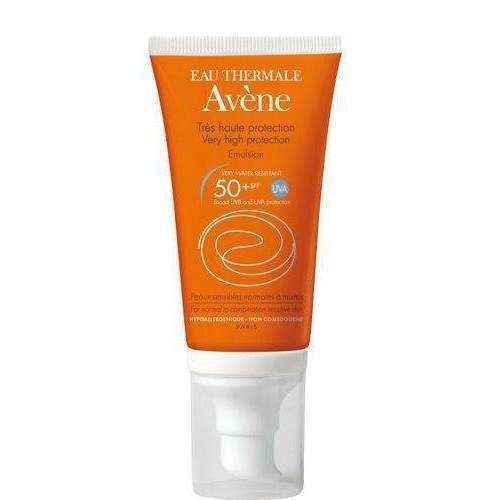 Avene Emulsion SPF 50+ body 50ml, sun protection lotion UK