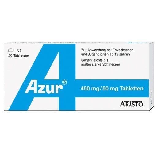 AZUR, paracetamol, caffeine tablets UK