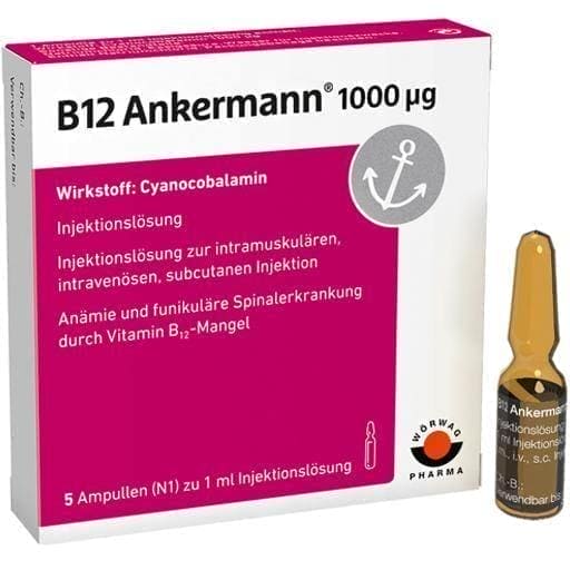 B12 ANKERMANN 1,000 µg cyanocobalamin ampoules UK