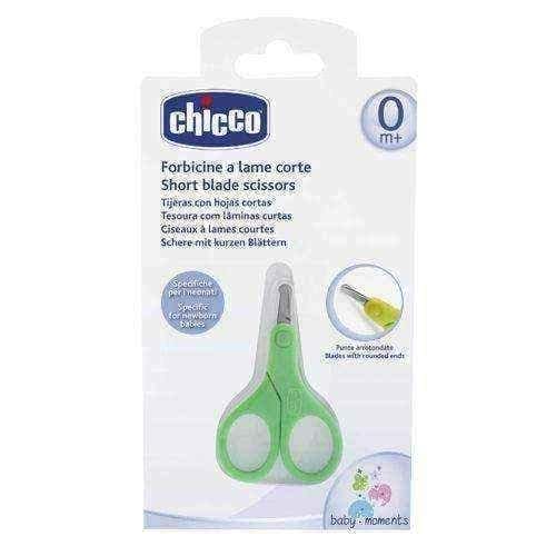 Baby nail clippers, CHICCO scissors short green x 1 piece UK