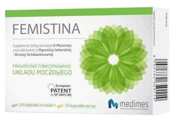 Bacterial cystitis, Femistina x 20 capsules, menopause UK