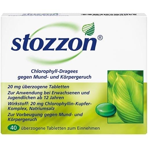 bad breath and body odor, STOZZON chlorophyll coated tablets UK