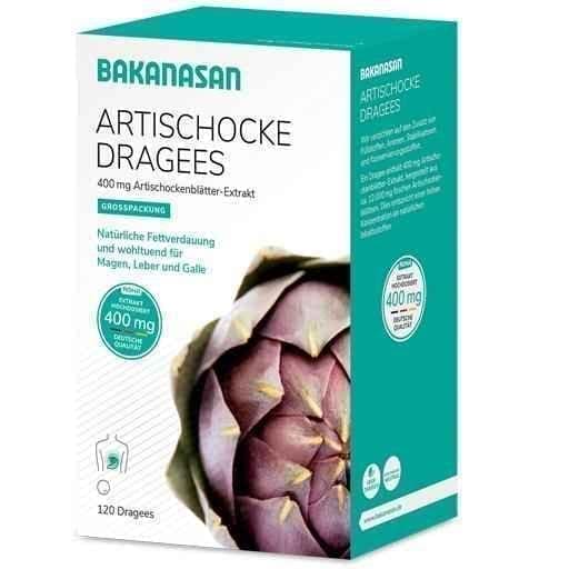 BAKANASAN Artichoke Dragees 120 pcs natural fat digestion UK