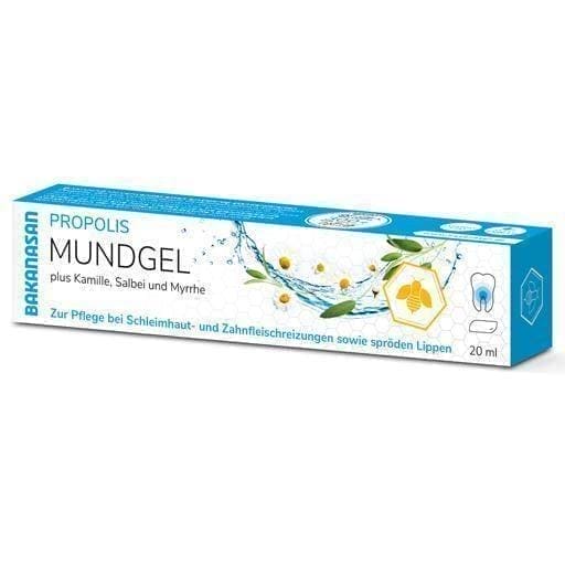 BAKANASAN propolis oral gel 20 ml plus chamomile, sage and myrrh UK