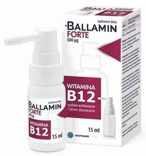 Ballamin Forte aerosol, cherry, glycerol, vitamin B12 (cyanocobalamin) UK