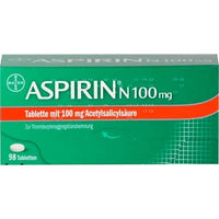 Bayer ASPIRIN N 100 mg tablets 98 pc UK
