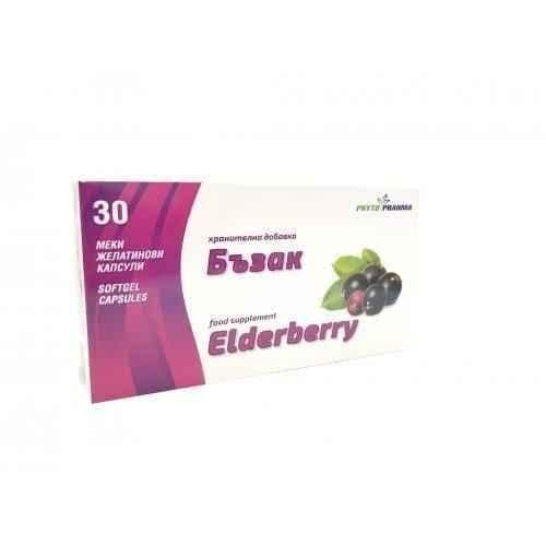 BAZAK 30 capsules, Elderberry extract UK