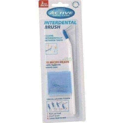 BEAUTY FORMULAS Active Oral Care Interdental Toothbrush + 10 heads 0.45 micro UK