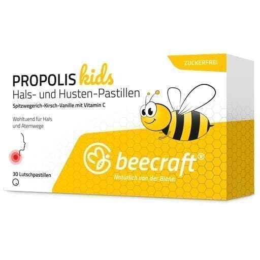BEECRAFT Propolis throat and cough lozenges kids 30 pc UK