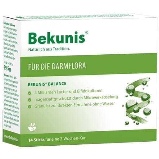 BEKUNIS balance sticks lacto and bifido cultures 14 pc UK